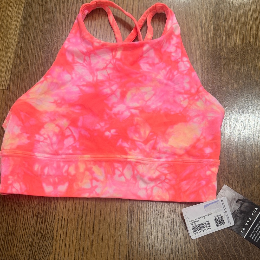 Lululemon Vibrant Pink and Orange Sports Bra